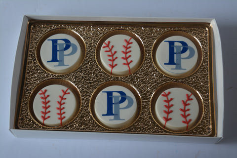 Baseball Chocolate Covered Custom Oreos