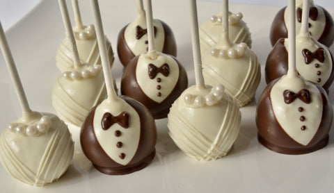 Bride & Groom Cake Pops (Set of 12)
