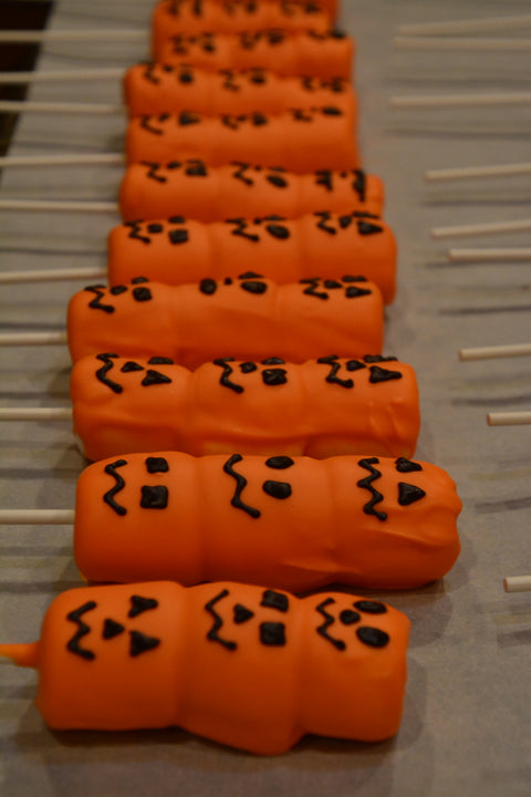 Pumpkin Marshmallow Lollipops (Set of 12)