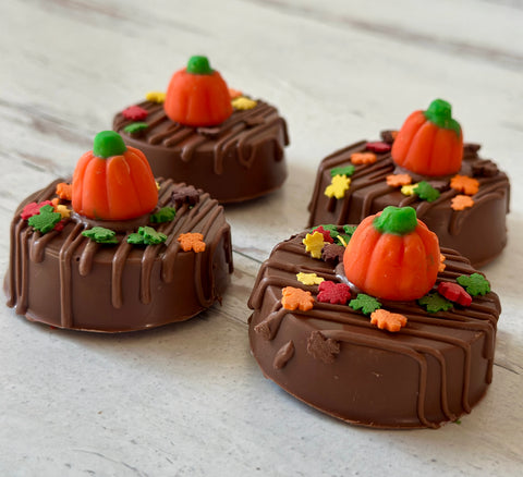 Pumpkin Creme Chocolate Covered Oreos (Set of 12)