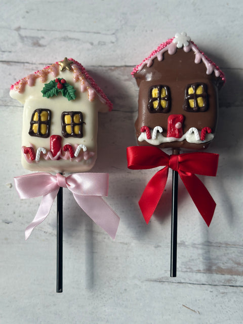 Christmas House Chocolate Covered Marshmallows (Set of 4)