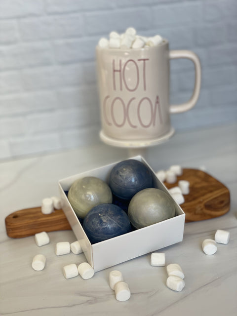 Mini Hot Chocolate Bombs, Chocolate Bombs (Set 0f 4)
