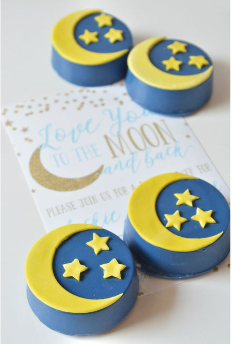Chocolate Covered "Love You to the Moon" Oreos  (Set of 12)